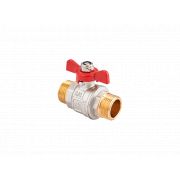 Кран шаровой латунный Ду 15 PN40 нр-нр, бабочка