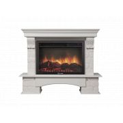 Портал Firelight Forte 30S камень белый, шпон белёный дуб