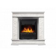 Портал Firelight Scala Classic камень сланец скалистый белый, шпон белый дуб