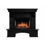 Портал Firelight Pietra Nuovo 30 камень сланец чёрный, шпон венге