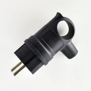 Вилка 16А 2P+PE 220-240В IP44 с ручкой каучук LEZARD 106-0400-0109/109