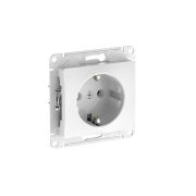 Розетка Glossa 16А с заземл. быстрозажим. клем. механизм бел. SE GSL000143S