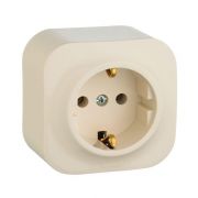 Розетка 1-м ОП Quteo 16А IP20 2P+E с заземл. без защ. шторок сл. кость IEK 782241