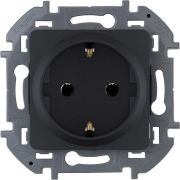 Розетка 1-м СП Inspiria 16А IP20 250В 2P+E немецк. стандарт механизм антрацит IEK 673723