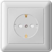 Розетка 1-м СП W59 16А IP20 с заземл. защ. шторки в сборе бел. SE RS16-152-18