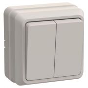 Выключатель 2-кл. ОП Октава 10А IP20 ВС20-2-0-ОКм крем. GENERICA EVO20-K33-10-DC