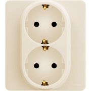 Розетка Inspiria 16А 250В 2х2P+E немецк. стандарт сл. кость IEK 673751