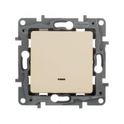 Выключатель 1-кл. СП Etika 10А IP20 250В 10AX с подсветкой/индикацией безвинтов. зажимы механизм сл. кость IEK 672303