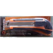 Нож с выдвижным лезвием 18 мм, двухкомпонентный корпус, металлическая направляющая,  автоматический фиксатор, Вихрь